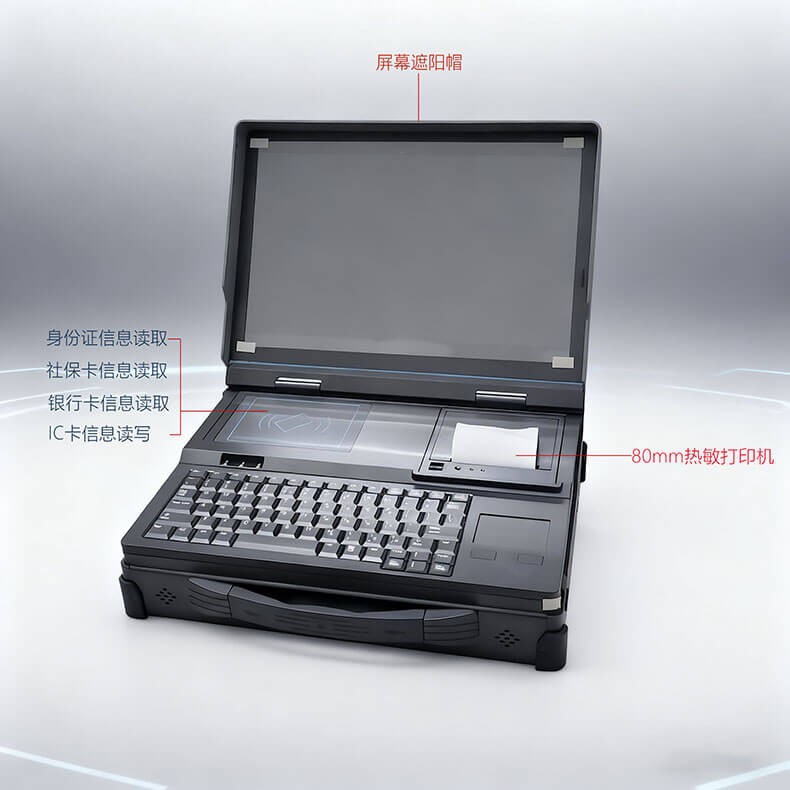 源頭工廠 15.6寸工業計算機ODM/OEM定制 全加固抗震便攜筆記本 支持銀河麒麟系統 多功能模塊擴展